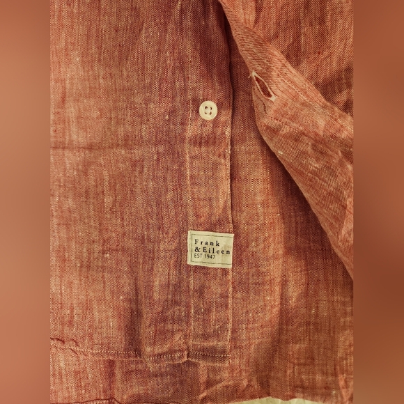 Women's Linen Relaxed Fit Frank & Eileen Button Up Size XS - Picture 6 of 13